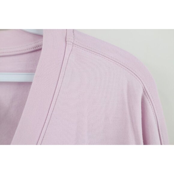 Fabletics Womens XXS Blank Oversized Baggy Fit Yoga Gym V-Neck Sweatshirt Pink - Picture 6 of 14